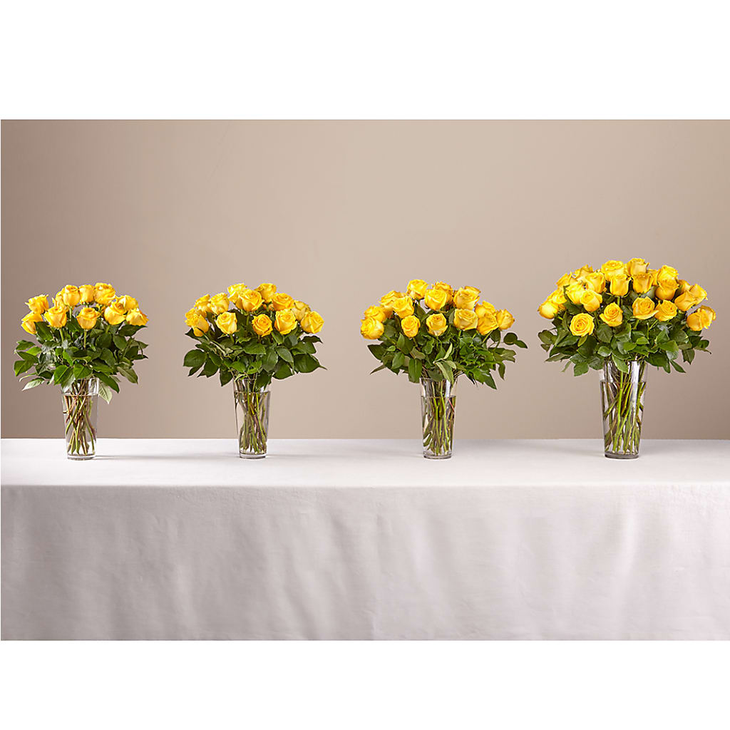 Long Stem Yellow Rose Bouquet – Batavia Stage Coach Florist, Batavia NY