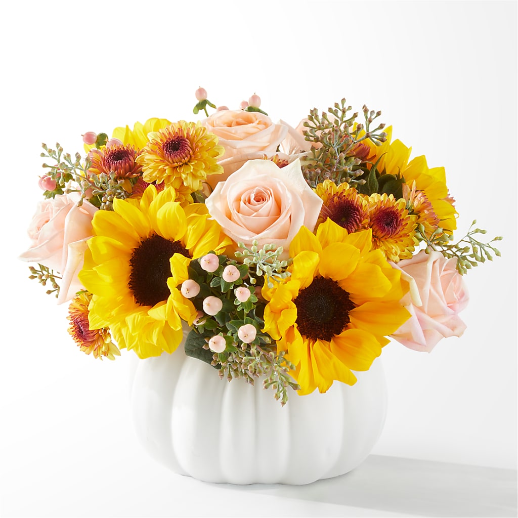 Pumpkin to Talk About Bouquet – Batavia Stage Coach Florist, Batavia NY
