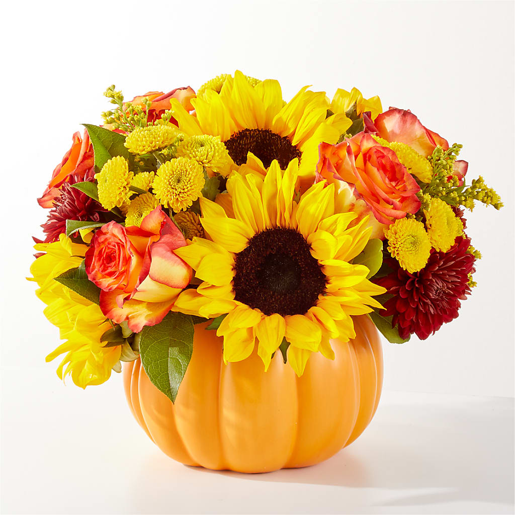 Golden Gourd Pumpkin Bouquet – Batavia Stage Coach Florist, Batavia NY