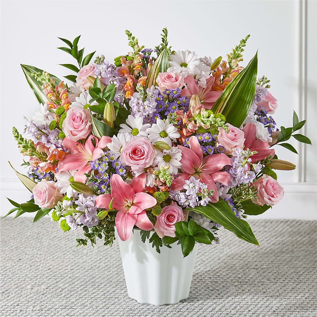 Abundant Compassion Floor Basket – Batavia Stage Coach Florist, Batavia NY