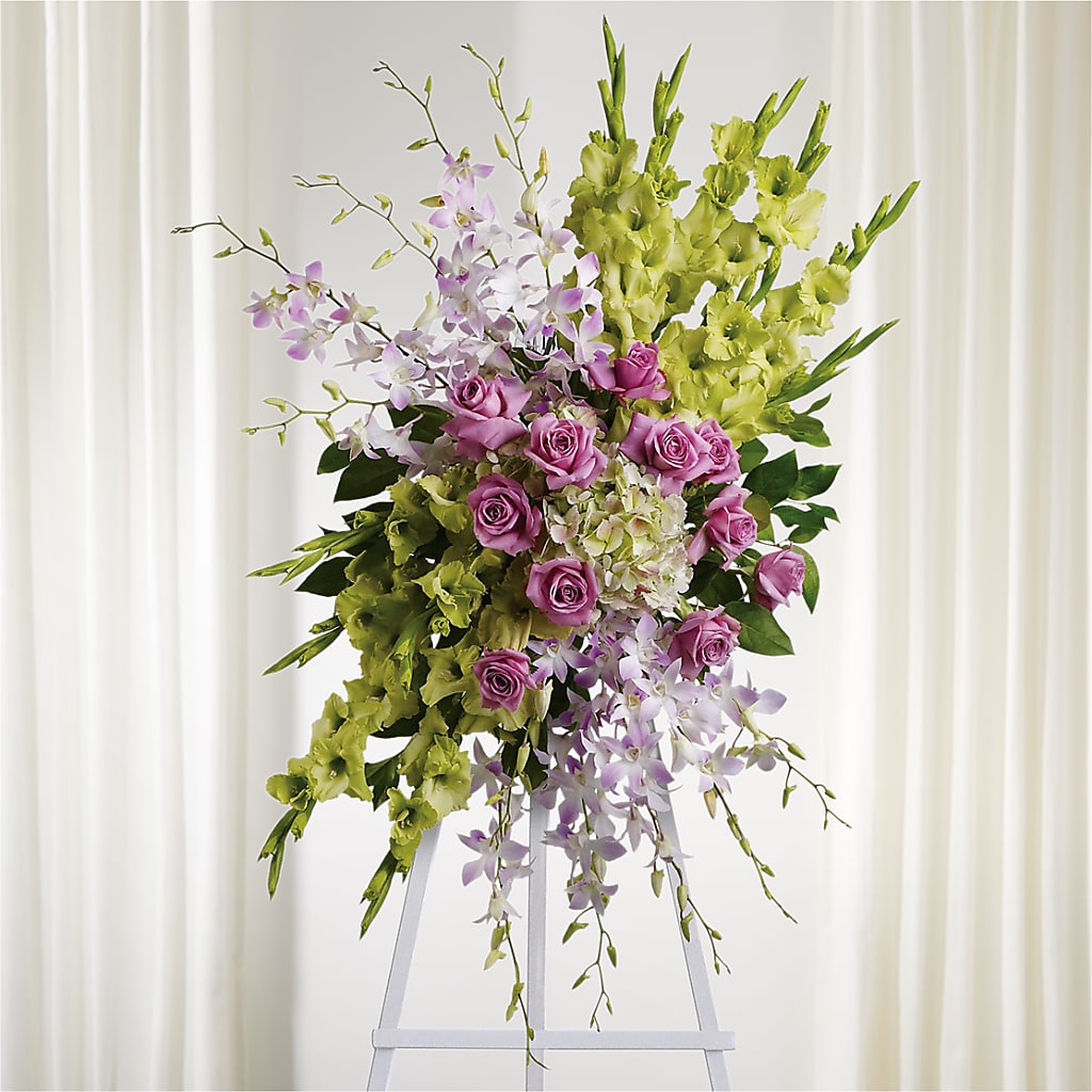 Lasting Legacy Standing Spray – Batavia Stage Coach Florist, Batavia NY