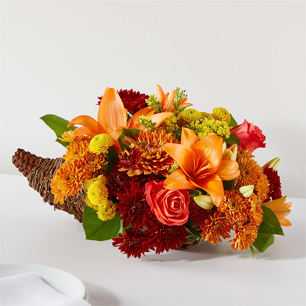 Bouquet of Blessings Cornucopia – Batavia Stage Coach Florist, Batavia NY