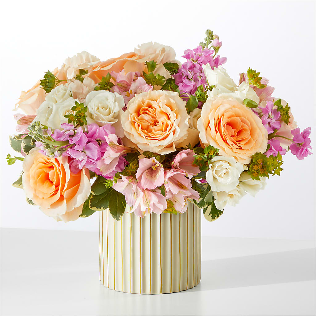 Paradise Bouquet with Ivory Vase – Batavia Stage Coach Florist, Batavia NY