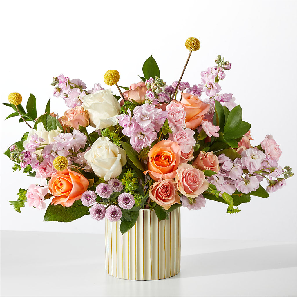 French Market Bouquet with Ivory Vase – Batavia Stage Coach Florist, Batavia NY