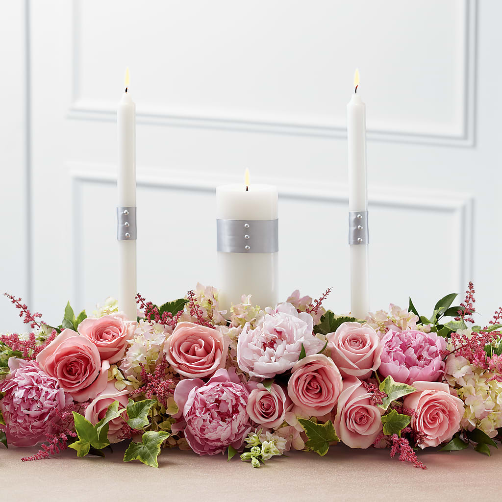 Worldwide Romance Unity Candle Arrangement – Batavia Stage Coach Florist, Batavia NY