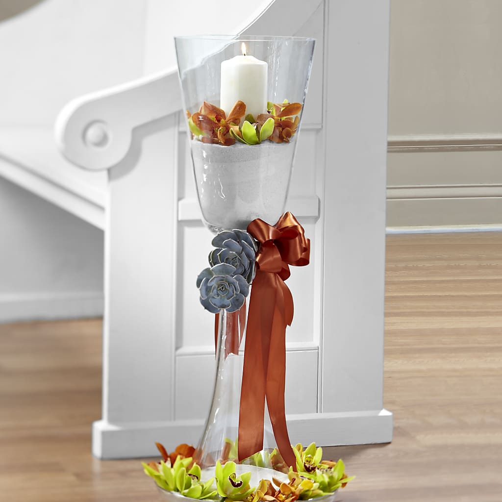 Matrimony Pew Decor – Batavia Stage Coach Florist, Batavia NY
