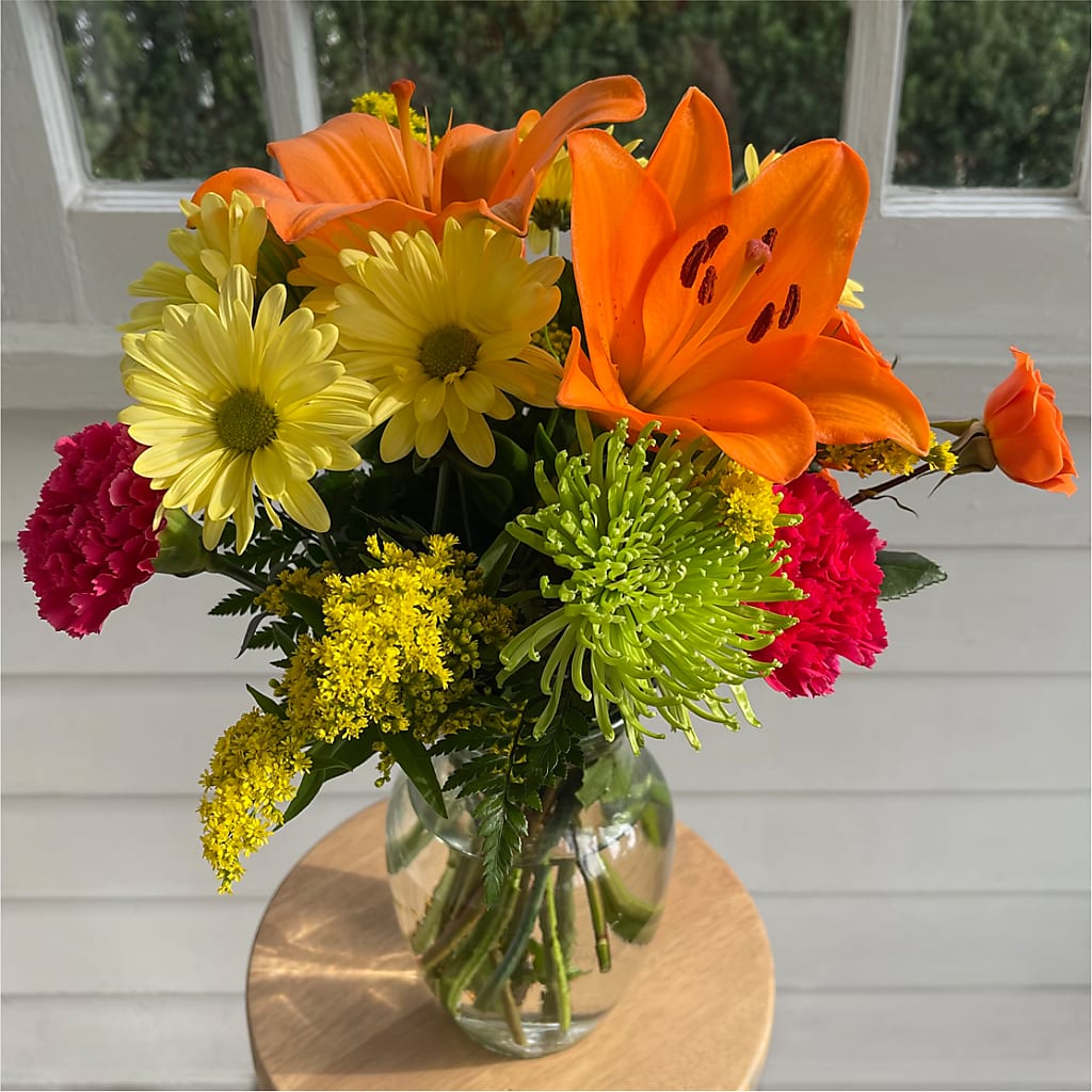 Bold & Bright – A Florist Original –  Batavia Stage Coach Florist, Batavia NY