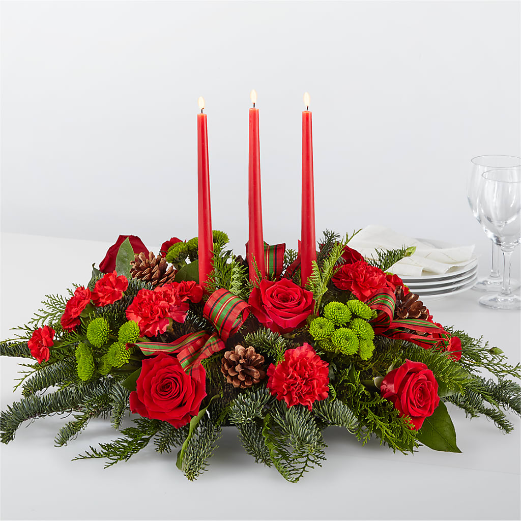 By the Candlelight Centerpiece –  Batavia Stage Coach Florist, Batavia NY