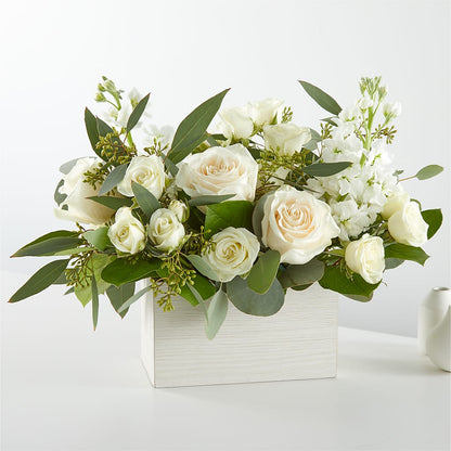 Fresh Linen Box Bouquet –  Batavia Stage Coach Florist, Batavia NY