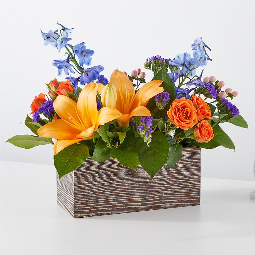 Radiant Citrus Box Bouquet –  Batavia Stage Coach Florist, Batavia NY