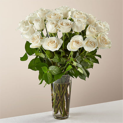 Long Stem White Rose Bouquet –  Batavia Stage Coach Florist, Batavia NY