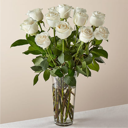Long Stem White Rose Bouquet –  Batavia Stage Coach Florist, Batavia NY