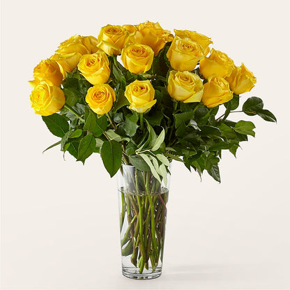 Long Stem Yellow Rose Bouquet –  Batavia Stage Coach Florist, Batavia NY
