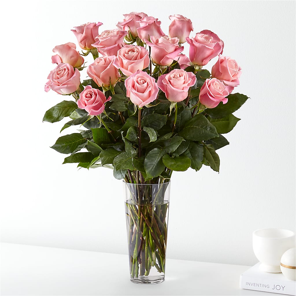 Long Stem Pink Rose Bouquet –  Batavia Stage Coach Florist, Batavia NY