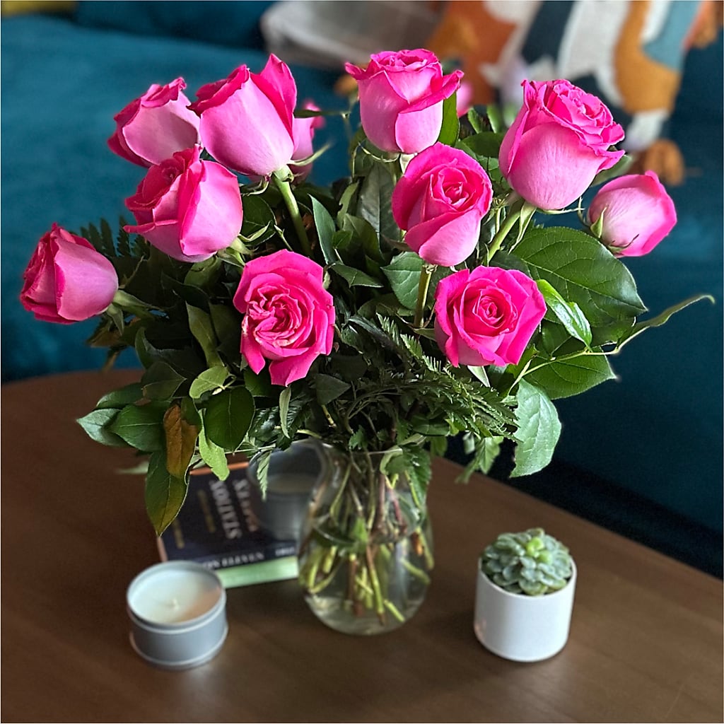 Long Stem Pink Rose Bouquet –  Batavia Stage Coach Florist, Batavia NY