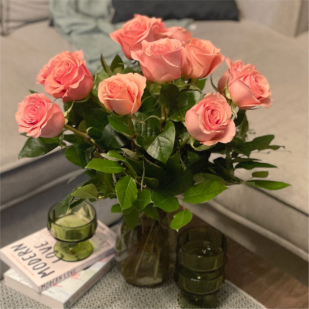 Long Stem Pink Rose Bouquet –  Batavia Stage Coach Florist, Batavia NY