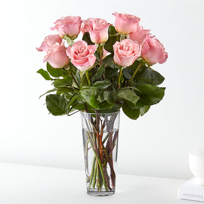 Long Stem Pink Rose Bouquet –  Batavia Stage Coach Florist, Batavia NY