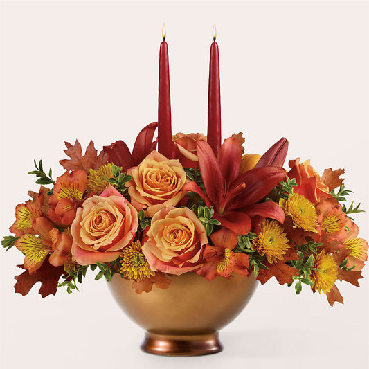 Harvest Table Centerpiece –  Batavia Stage Coach Florist, Batavia NY