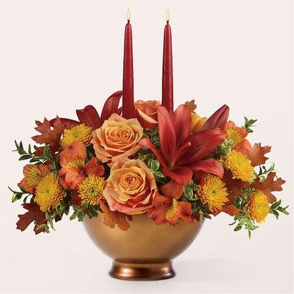 Harvest Table Centerpiece –  Batavia Stage Coach Florist, Batavia NY