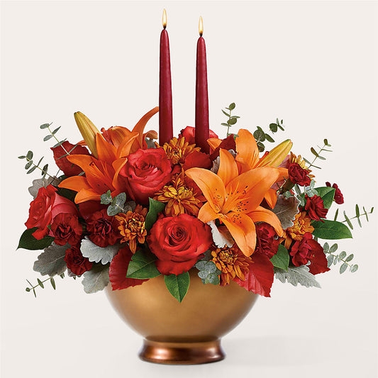 Fruits of Fall Centerpiece –  Batavia Stage Coach Florist, Batavia NY