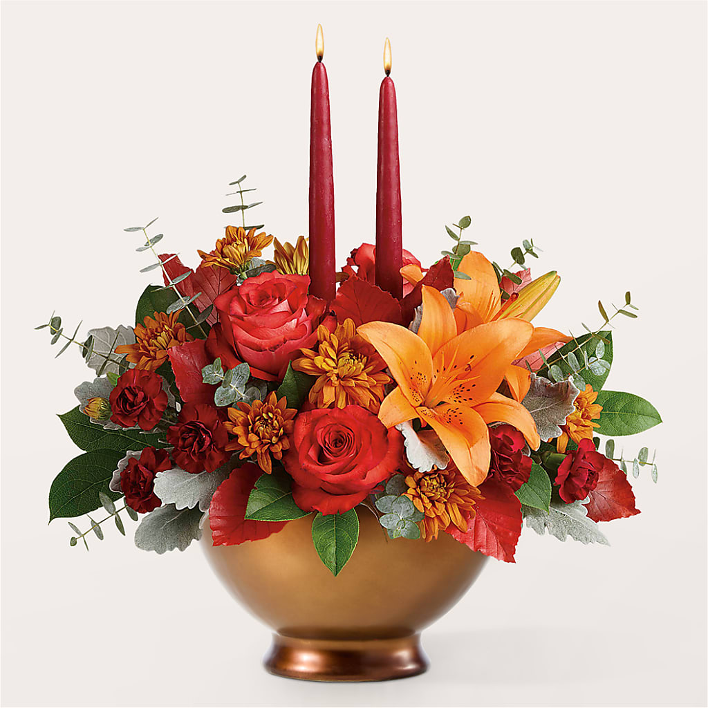 Fruits of Fall Centerpiece –  Batavia Stage Coach Florist, Batavia NY