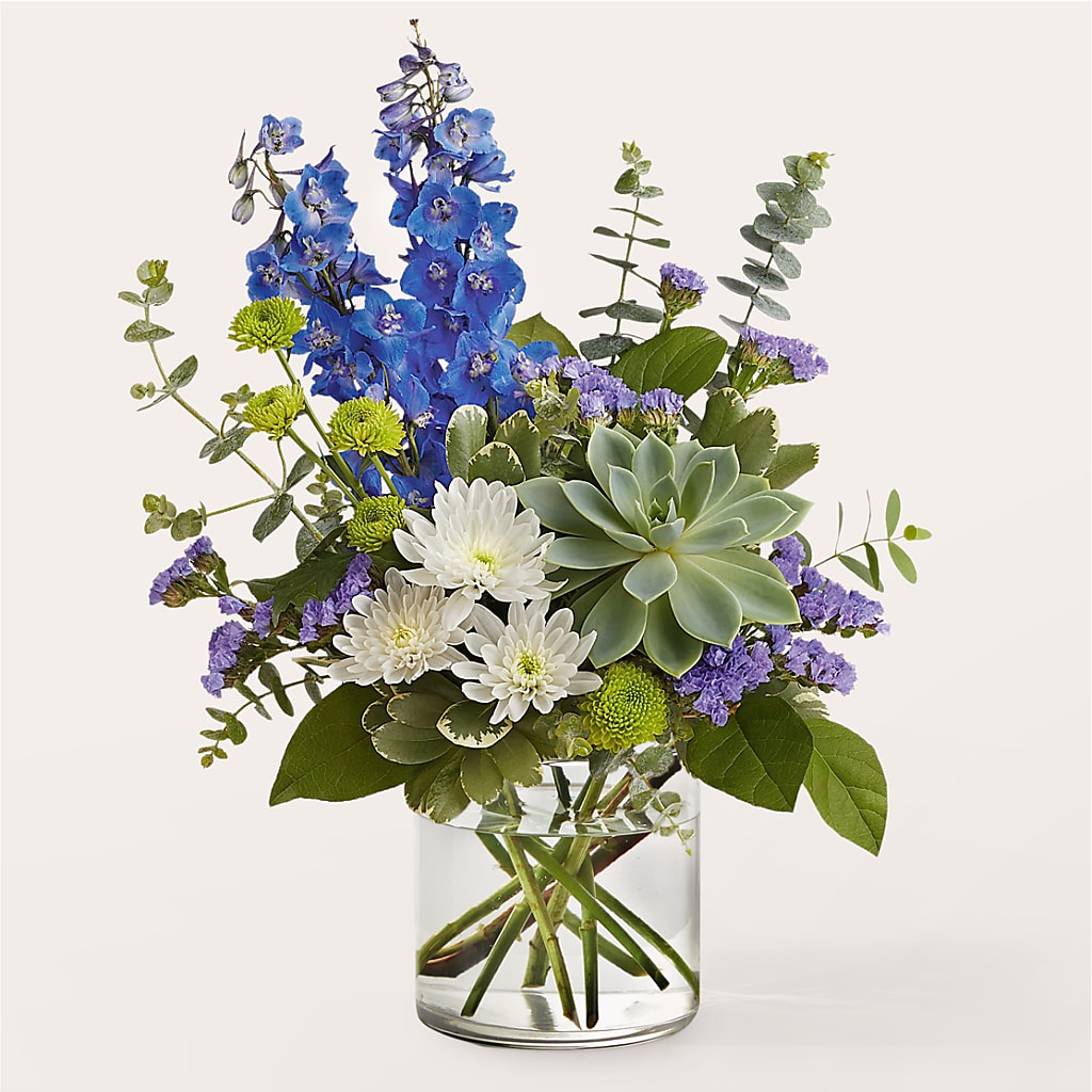 Cerulean Waves Bouquet –  Batavia Stage Coach Florist, Batavia NY