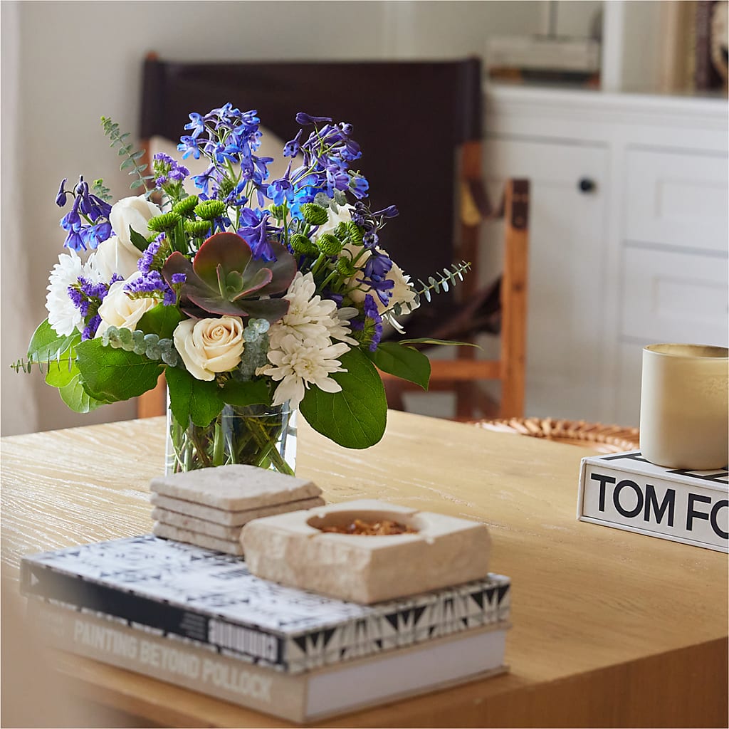 Cerulean Waves Bouquet –  Batavia Stage Coach Florist, Batavia NY