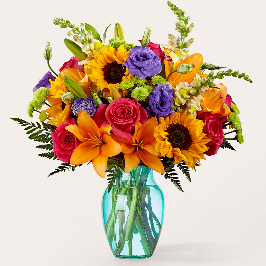 Double Rainbow Bouquet –  Batavia Stage Coach Florist, Batavia NY