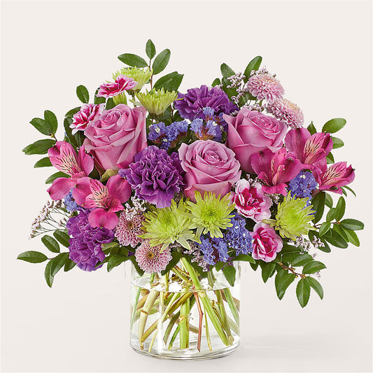 Glass Half Full Bouquet –  Batavia Stage Coach Florist, Batavia NY