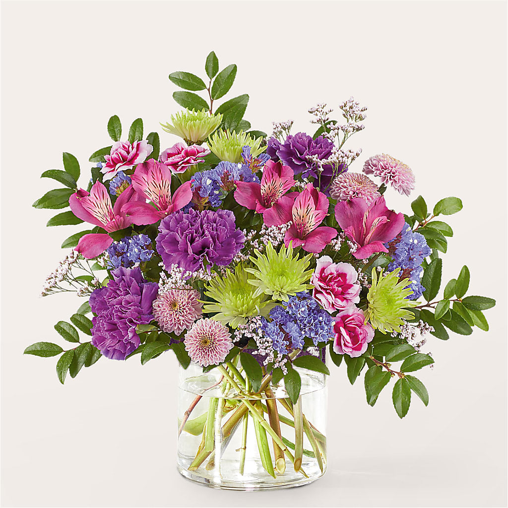 Glass Half Full Bouquet –  Batavia Stage Coach Florist, Batavia NY