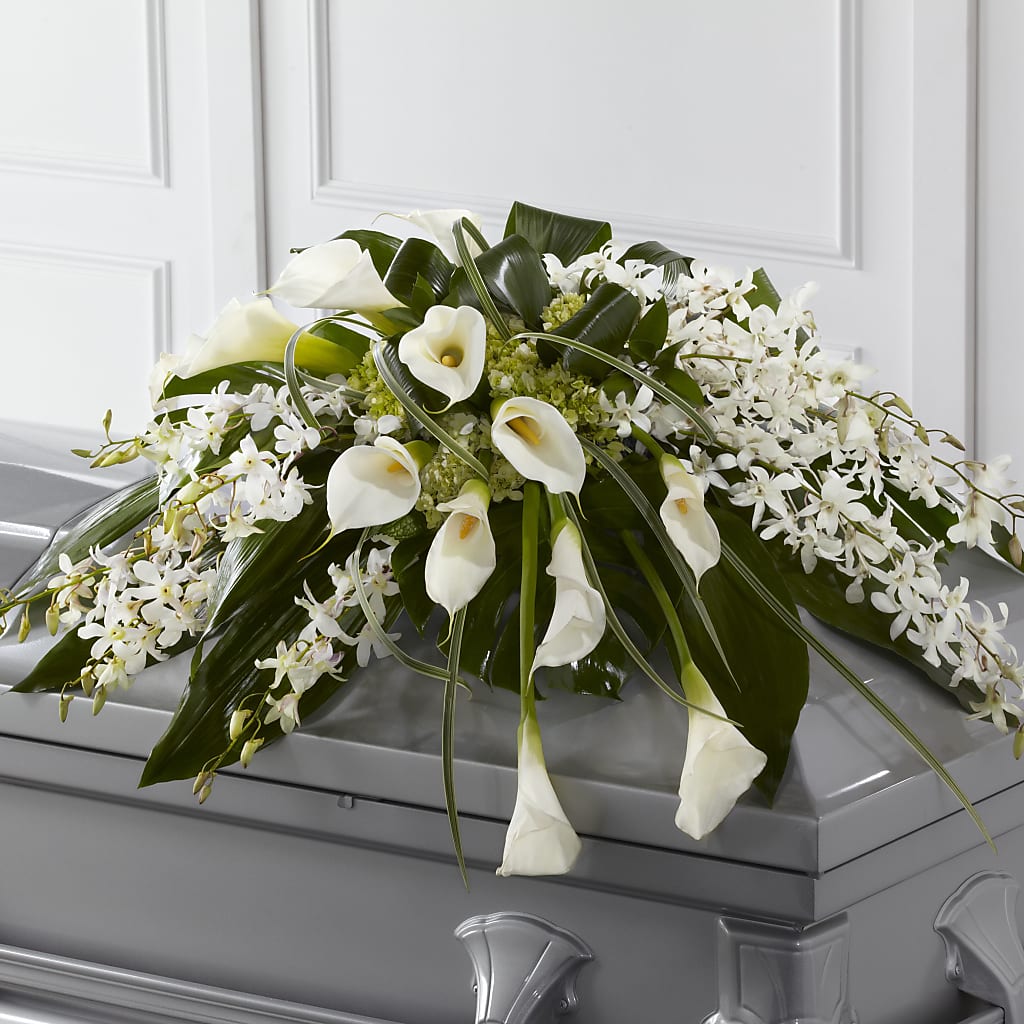 Angel Wings Casket Spray –  Batavia Stage Coach Florist, Batavia NY