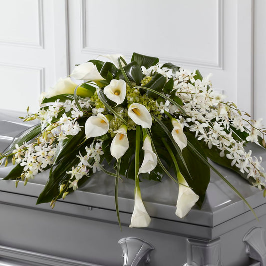 Angel Wings Casket Spray –  Batavia Stage Coach Florist, Batavia NY