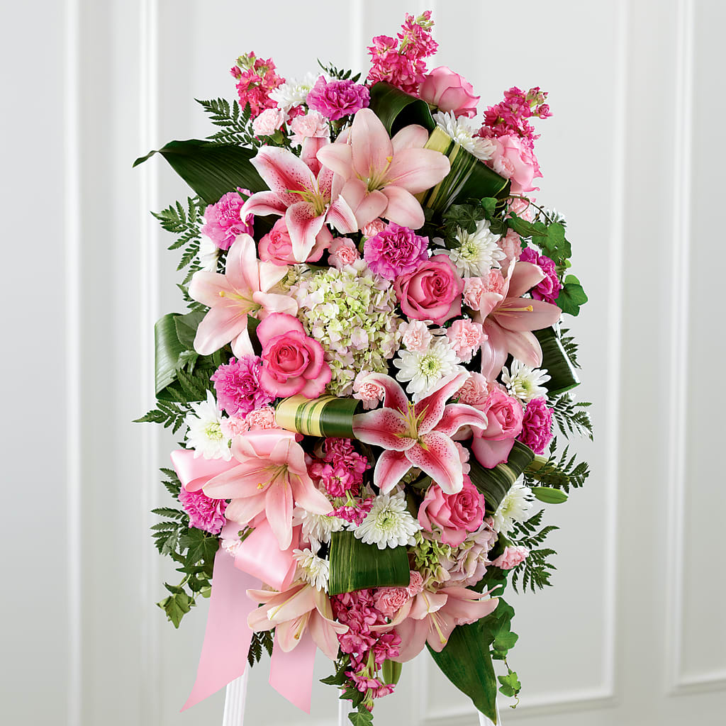 Comforting Standing Spray –  Batavia Stage Coach Florist, Batavia NY