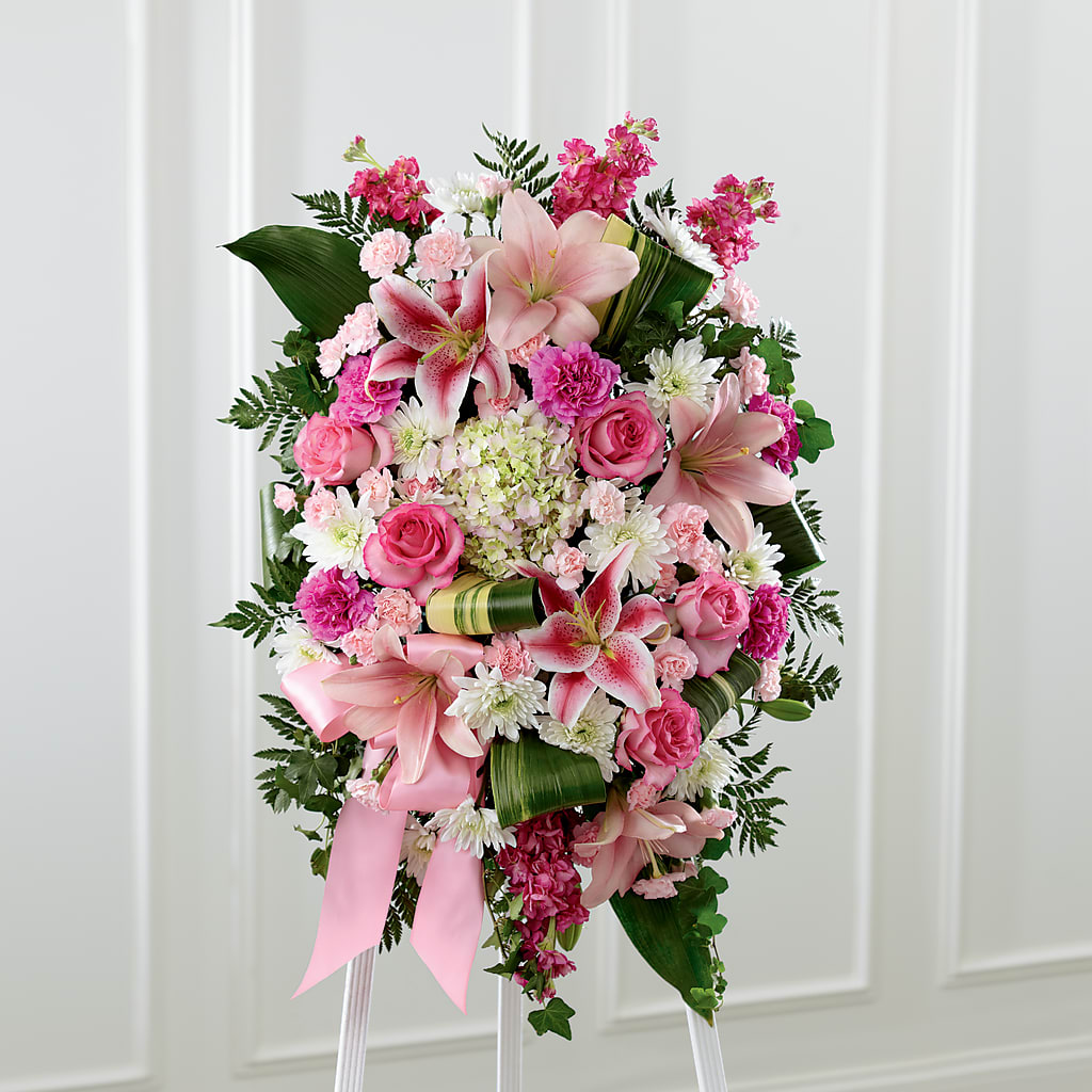 Comforting Standing Spray –  Batavia Stage Coach Florist, Batavia NY