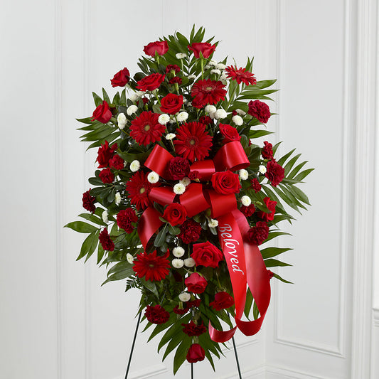 Treasured Memories Standing Spray –  Batavia Stage Coach Florist, Batavia NY
