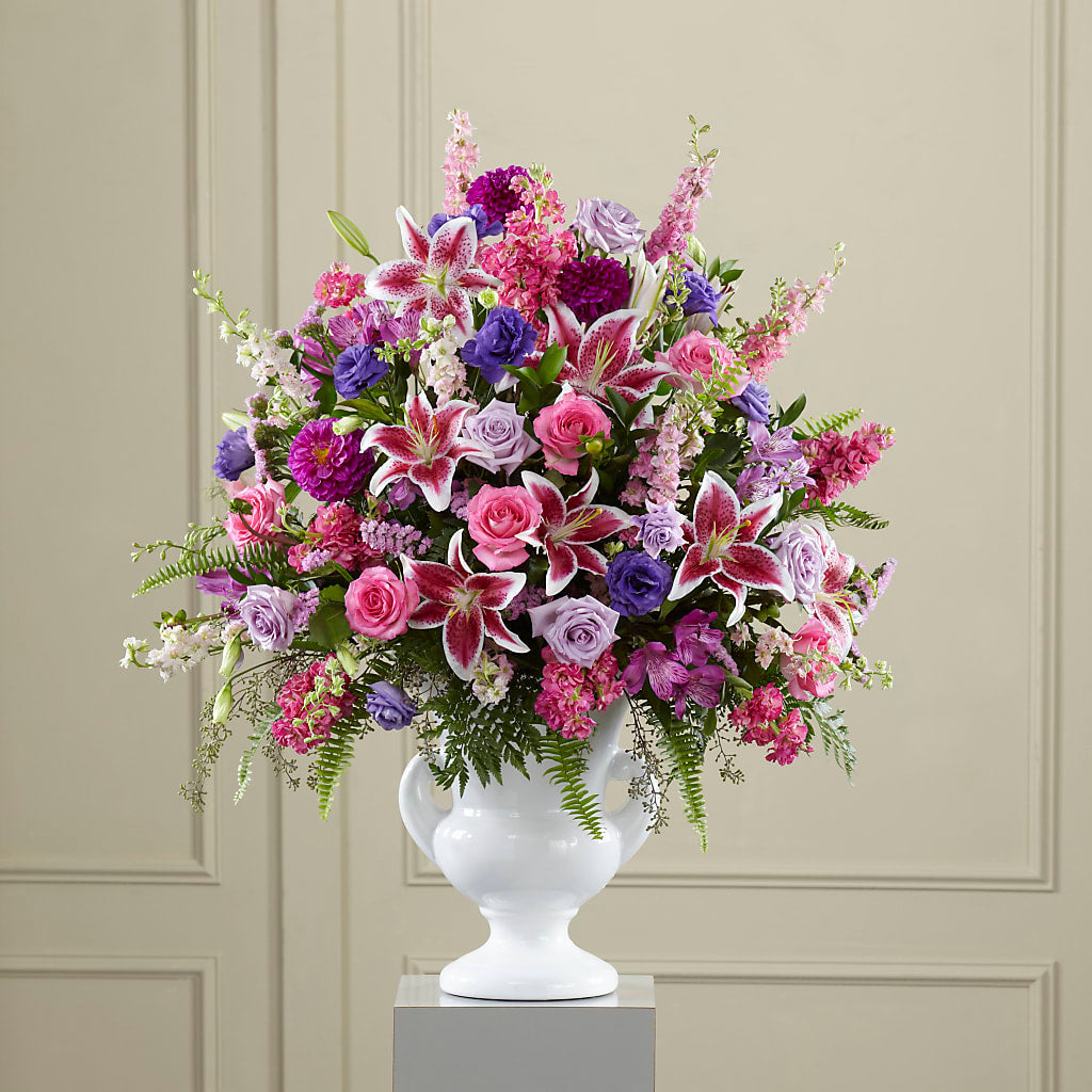 Peaceful Tribute Arrangement –  Batavia Stage Coach Florist, Batavia NY