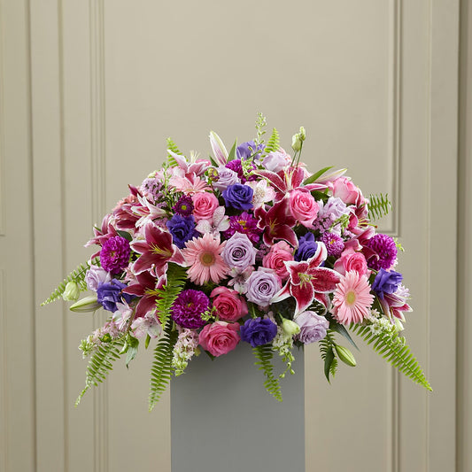 Fare Thee Well Pedestal –  Batavia Stage Coach Florist, Batavia NY