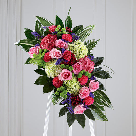 Refreshing Mix Standing Spray –  Batavia Stage Coach Florist, Batavia NY