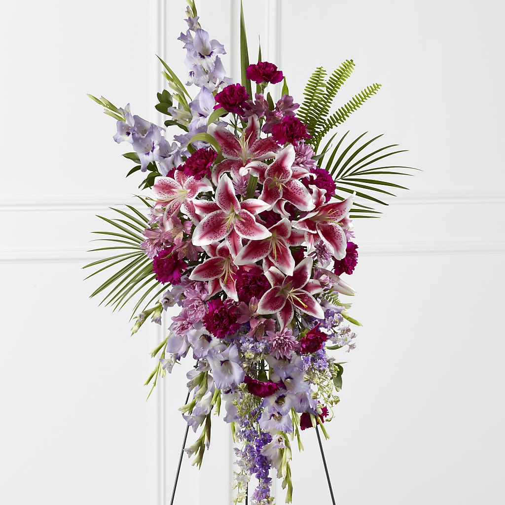 Tender Touch Standing Spray –  Batavia Stage Coach Florist, Batavia NY