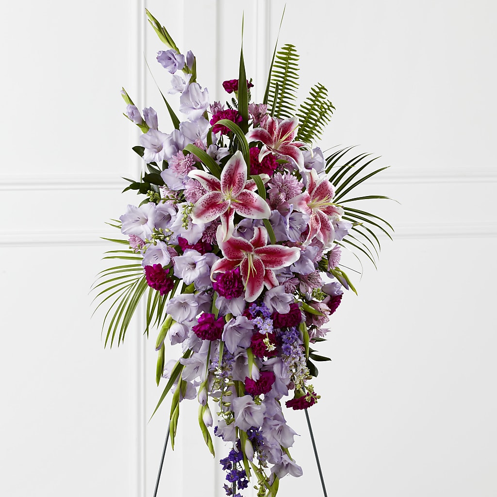 Tender Touch Standing Spray –  Batavia Stage Coach Florist, Batavia NY