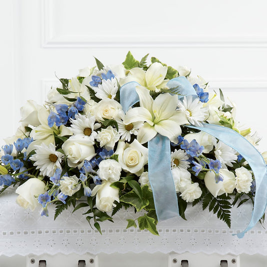 Tender Treasure Casket Spray –  Batavia Stage Coach Florist, Batavia NY