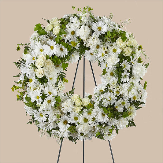 Faithful Wishes Wreath –  Batavia Stage Coach Florist, Batavia NY