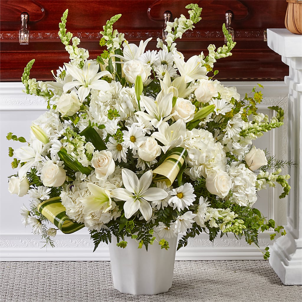 Thoughts of Tranquility Floor Basket –  Batavia Stage Coach Florist, Batavia NY
