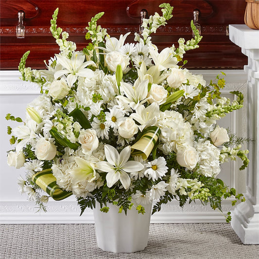 Thoughts of Tranquility Floor Basket –  Batavia Stage Coach Florist, Batavia NY