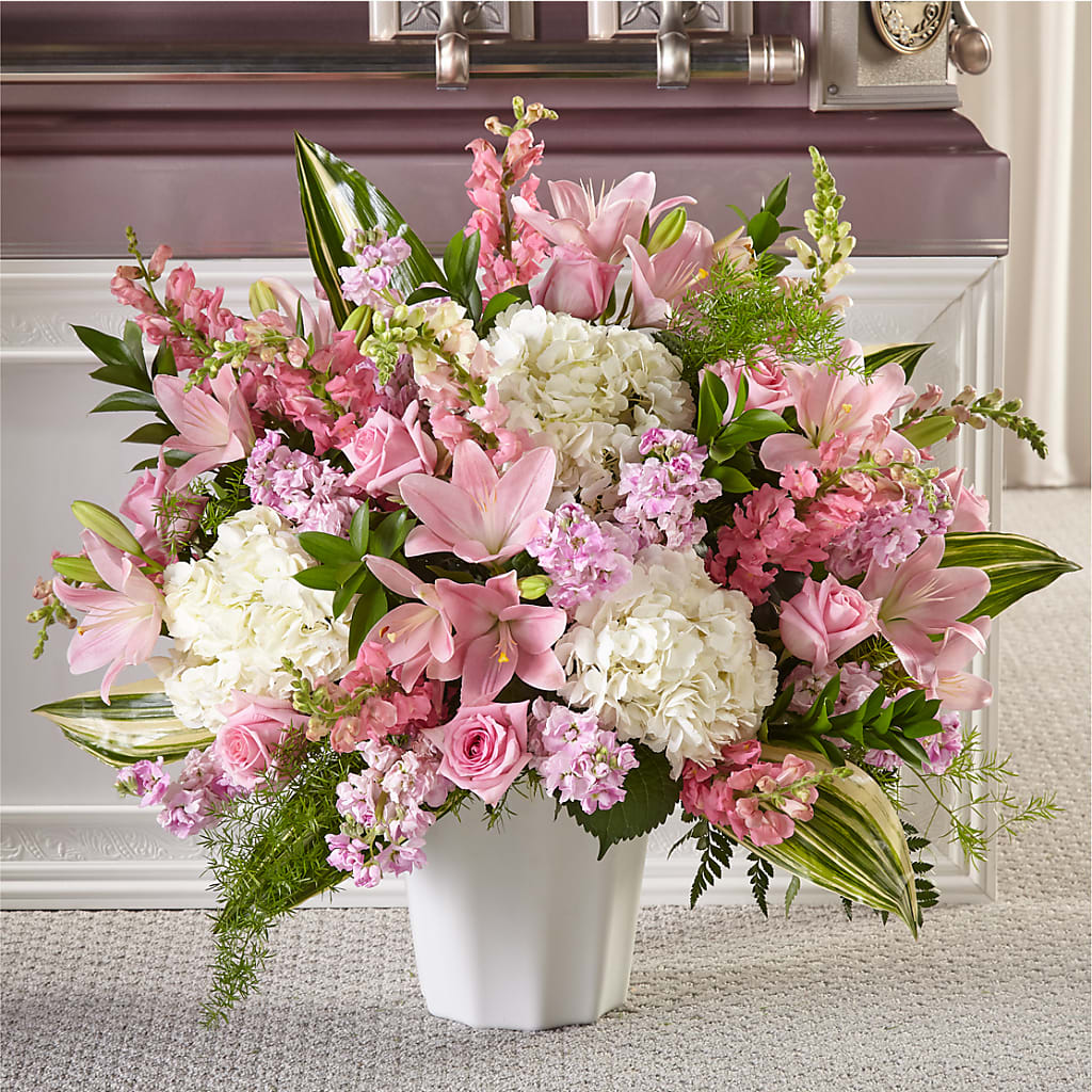 Simply Serene Floor Basket –  Batavia Stage Coach Florist, Batavia NY