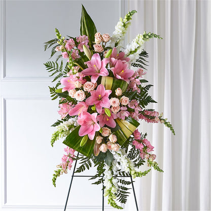Elegant Embrace Standing Spray –  Batavia Stage Coach Florist, Batavia NY