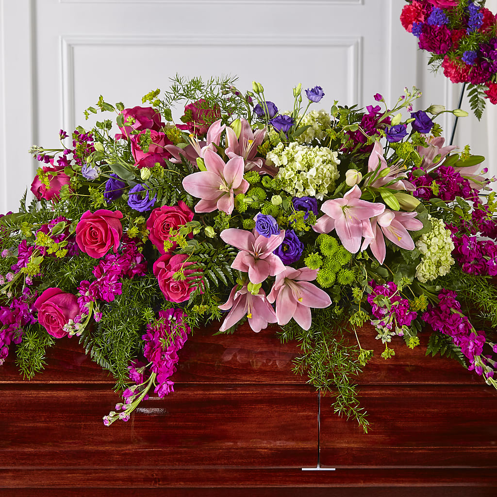 Radiant Tribute Casket Spray –  Batavia Stage Coach Florist, Batavia NY