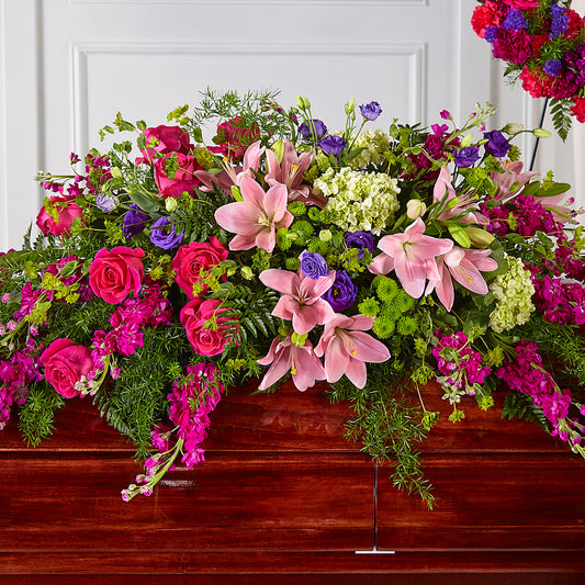 Radiant Tribute Casket Spray –  Batavia Stage Coach Florist, Batavia NY