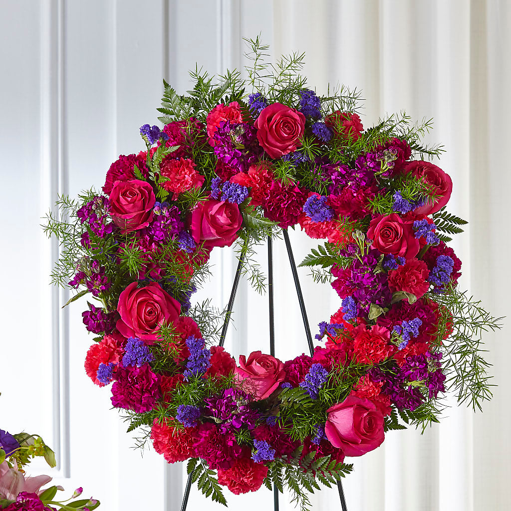 Calming Colors Wreath –  Batavia Stage Coach Florist, Batavia NY