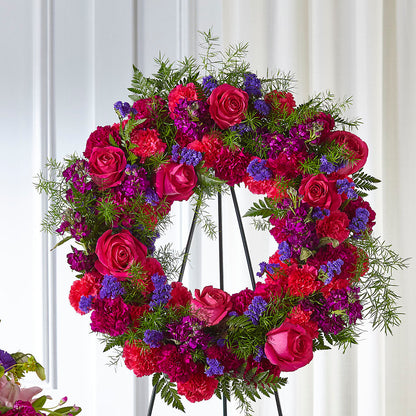 Calming Colors Wreath –  Batavia Stage Coach Florist, Batavia NY